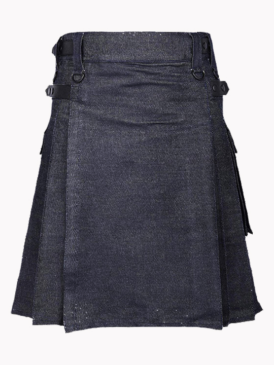 Black Denim Kilt F