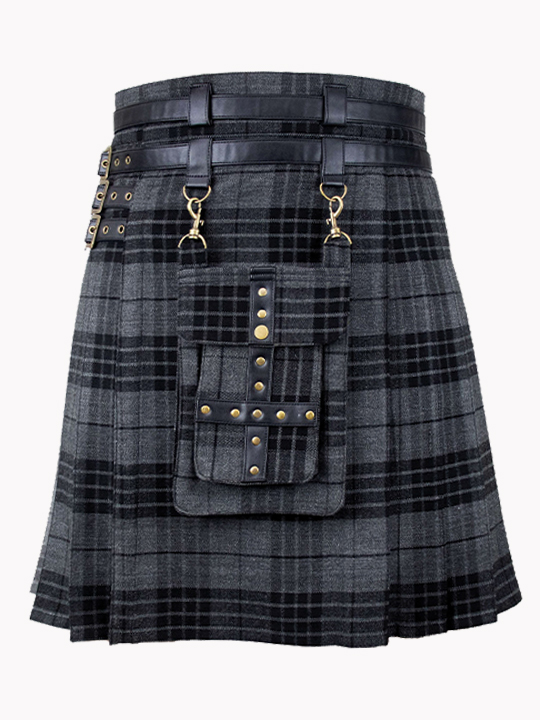 Fashion Night Watch Tartan Utility Kilt F
