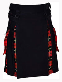 Black and Wallace Tartan Hybrid Kilt 3 Black and Wallace Tartan Hybrid Kilt F