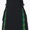 Black and Irish Green Hybrid Kilt F