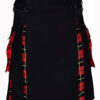 Black and Wallace Tartan Hybrid Kilt F
