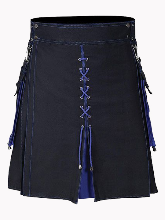 Black and blue laces hybrid kilt F 1
