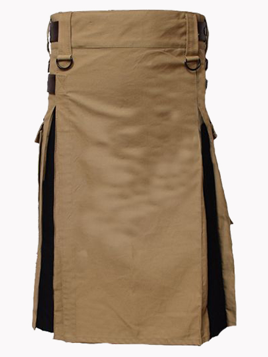Brown and black Utility Kilt f