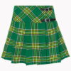 Women Irish Green Tartan Skirt F 1