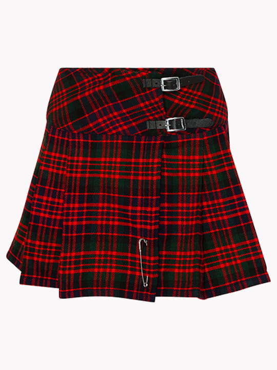 Women Macdonald Tartan Kilt Skirt F 1