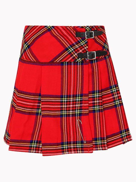 Women Royal Stewart Tartan Mini Kilt F 1