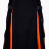 black and orang utility kilt f