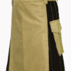 Khaki and black hybrid kilt f