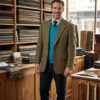 Mens Brown Stromy Harris Tweed Jacket Front
