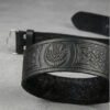 Scottish Thistle Embossed Leather Kilt Belt f