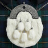 White Rabbit Fur Sporran With Five Tassels Full Dress Zoom
