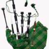 Irish Green Tartan Bagpipes