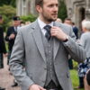 Light Grey Argyll Kilt Jacket Front 1