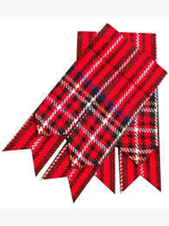 Royal Stewart tartan flashes. SF