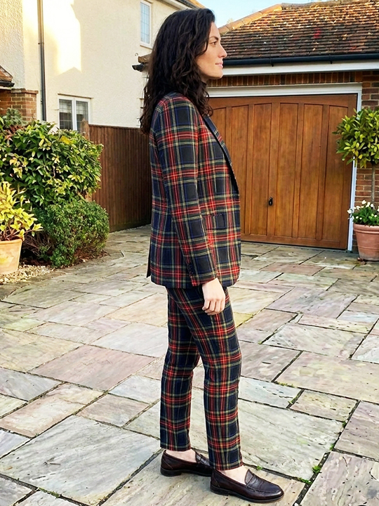 Women Black Stewart tartan Suite s