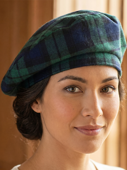 Women Black Watch Tartan Cap F
