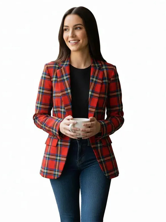 Women Royal Stewart Tartan Jacket F