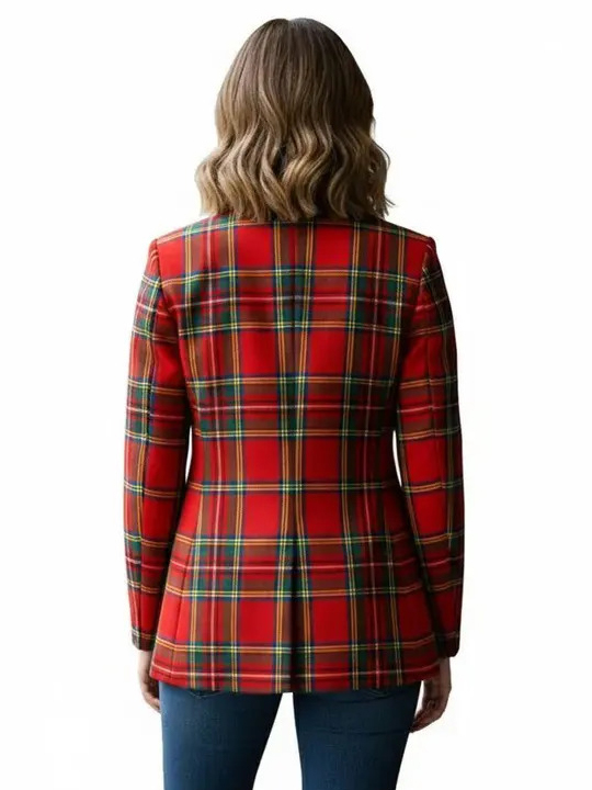 Women Royal Stewart Tartan Jacket b