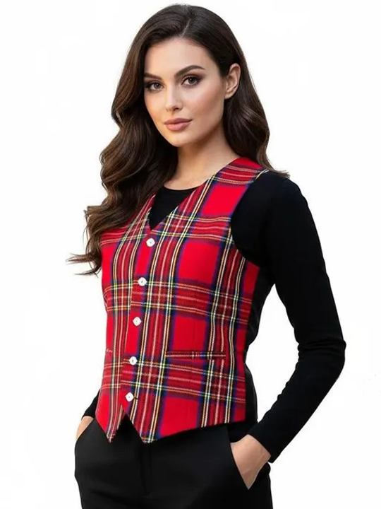 Women Royal Stewart Tartan Vest s